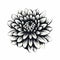 Gritty Elegance: Black And White Flower Vector Illustration