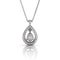 Gritty Elegance: Tear Shaped Diamond Pendant In Uhd Image Style