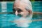 grizzled man gazing from water. gazing and look. man gazing with his eye