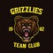 GRIZZLIES TEAM CLUB MASCOT ILLUSTRATION