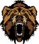 Grizzly Bear Mascot Head Graphic
