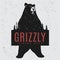 Grizzly. Strong bear vector logo