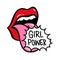 GRL PWR short quote. Girl Power cute hand drawing illustration