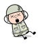 Groaning with Pain - Cute Army Man Cartoon Soldier Vector Illustration