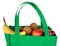 Groceries in Reusable Green Bag