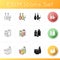 Grocery categories icons set