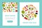 Grocery Food Store Banner Design with Market Products Vector Template