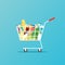 Grocery full cart icon