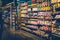 Grocery products on display for sale at Whole Foods Market in Oregon State