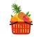 Grocery shopping basket with Tropical fruit