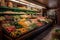 a grocery store with clean, vibrant produce stands and a variety of vegetables for customers to choose from