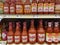 Grocery store hot sauce prices on store shelf