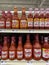 Grocery store hot sauce section and prices