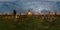 GRODNO, BELARUS - AUGUST, 2018: full seamless spherical hdri night panorama 360 degrees angle view on old cemetery with