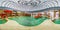 GRODNO, BELARUS - FEBRUARY 21, 2013: Panorama of interier hall swimming pool bathroom aquapark, full 360 seamless panorama in