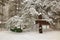 GRODNO, Belarus - MARCH 7, 2018: Tourist base of the High Coast. Winter. Main entrance.