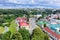 Grodno. Belarus. Synagogue. Fire tower. View of the city from above. aerial photography