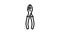 grommet pliers line icon animation