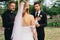 Groom reading vows at his wedding