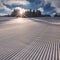 Groomed skiing slope in Black Forest, Germany