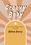 Groovy Baby Shower invitation template. Retro 70s greeting card, Retro 70s cartoon with sunshine