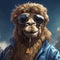 Groovy Camel With Sunglasses Realistic Fantasy Artwork