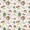 groovy christmas seamless pattern