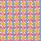 Groovy distorted chessboard background with wavy stripes. Trippy grid seamless pattern. Retro style 60s 70s backdrop