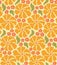 Groovy floral pattern with abstaract yellow daisy flowers in groovy trippy funky style. Curvy psychedelic summer floral decoration