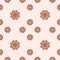 Groovy hippie floral seamless pattern