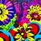 Groovy Hipster Sixties Floral Design