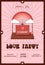 Groovy Invitation for Love Party. Cute cartoon lovely poster. Retro Valentines Day. Trendy retro 60s 70s style. Red