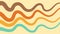Groovy line wave rainbow abstract retro style background
