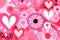 Groovy lovely backgrounds Happy Valentines day greeting card