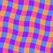 Groovy psychedelic wavy chessboard seamless pattern. Hippie twisted gingham checkerboard background. Checker retro