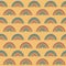 Groovy rainbows pattern. Seamless trendy retro background with smiles. Vintage repeat vector illustration