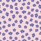 Groovy seamless pattern with simple flowers in 1970s style. Floral background for T-shirt, poster, card and print.