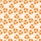 Groovy Summer Flowers Seamless Pattern 70s, 60s Retro style