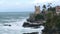 Gropallo tower storm sea cliff storm waves crash on the rocks Genova Nervi Liguria Italy
