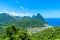 Gros and Petit Pitons near village Soufriere on Caribbean island St Lucia - tropical and paradise landscape scenery on Saint Lucia