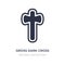 gross dark cross icon on white background. Simple element illustration from Signs concept