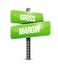 gross margin road sign illustration design