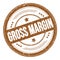 GROSS MARGIN text on brown round grungy stamp
