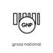 Gross national product (GNP) icon. Trendy modern flat linear vec