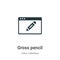 Gross pencil vector icon on white background. Flat vector gross pencil icon symbol sign from modern user interface collection for