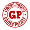 Gross profit sign or stamp