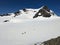 Gross Scharhorn, Gross Schaerhorn. Ski tour to the summit surrounded by large glaciers in Switzerland. summit cross.