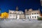 Grosseto, the cathedral square by night