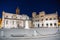 Grosseto, the cathedral square by night