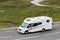 Grossglockner, Austria, 24 July 2015: Motorhome speeding on the road